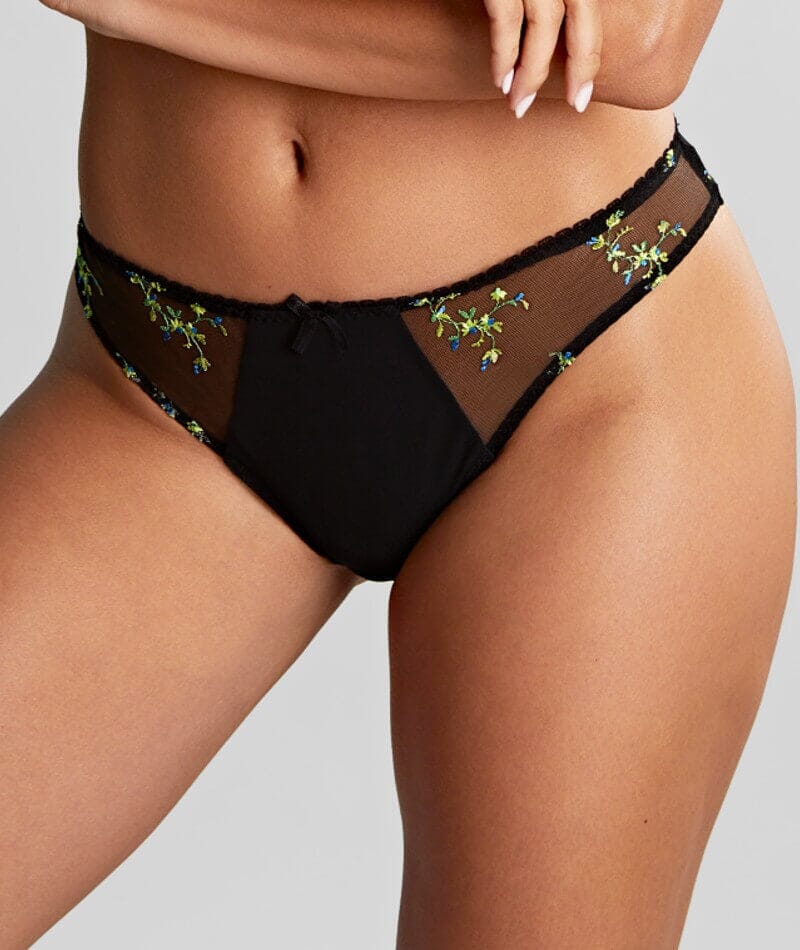 Panache Meadow Brazilian Brief - Black Knickers